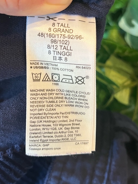 Gap Navy Blue Corduroy Skirt Women’s 8 Tall - Picture 8 of 8